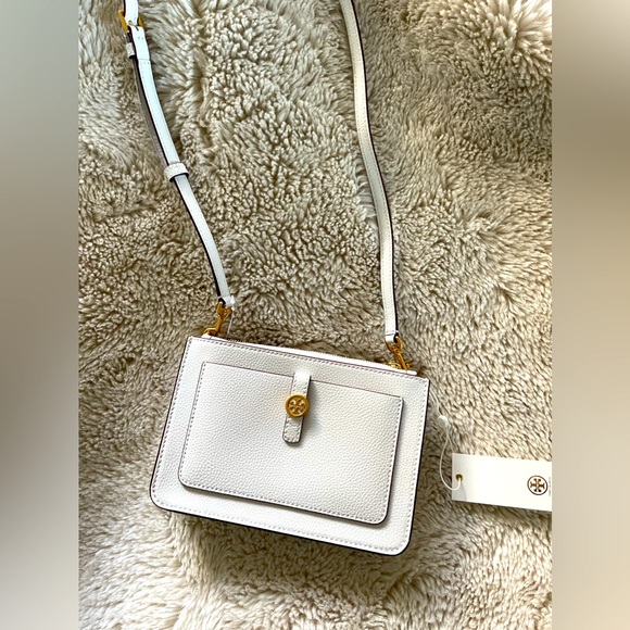 Tory Burch Bags Tory Burch Walker Double Zip Crossbody Whitegold